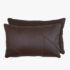 Læderpude 33 x 50 cm mørkbrun