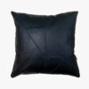 Læderpude sort 50 x 50 cm