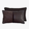 Lille Læderpude brun
